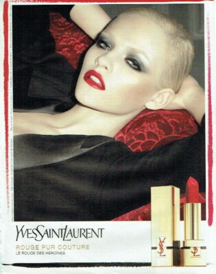 advertising 0421 2011 makeup lipstick Yves Saint Laurent red