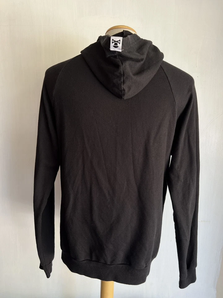 JOHNNY CUPCAKES Oficial Unisex Negro Pullover Sudadera con Capucha Talla Mediana Foto 2 de 4