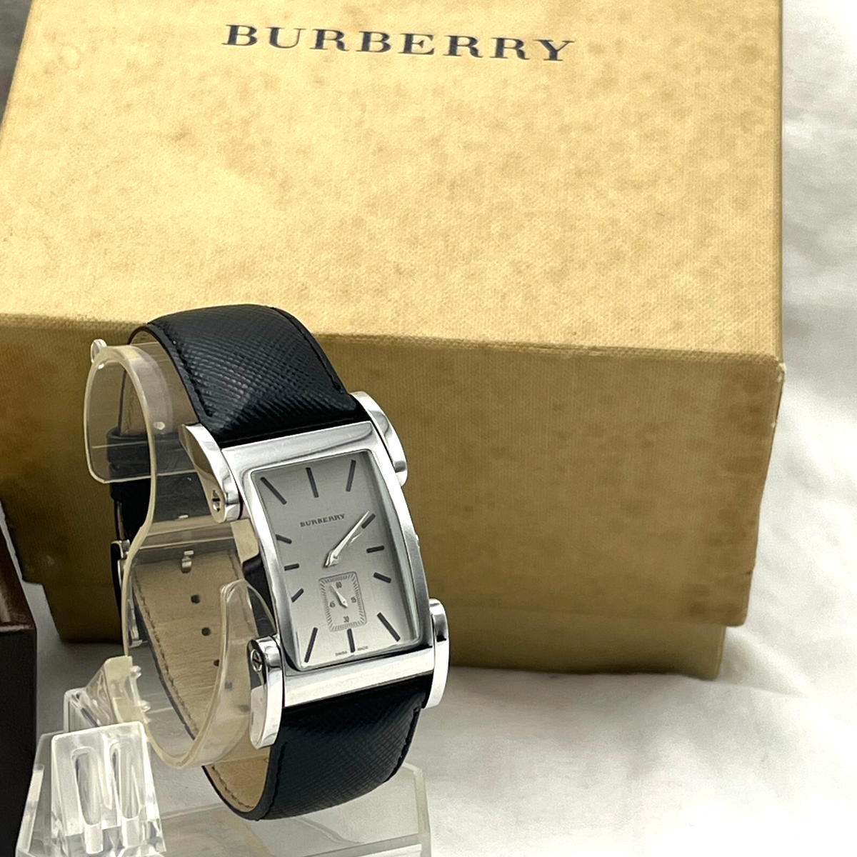 【美品】バーバリー/メンズスクエア時計/電池交換済 Burberry Men Burberry Sport Orologio 電池交換済み】BURBERRY