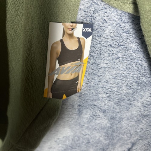 Avia Women's Olive Green Textured Long Sleeve Tee Thumbholes Size XXXL - Picture 8 of 17