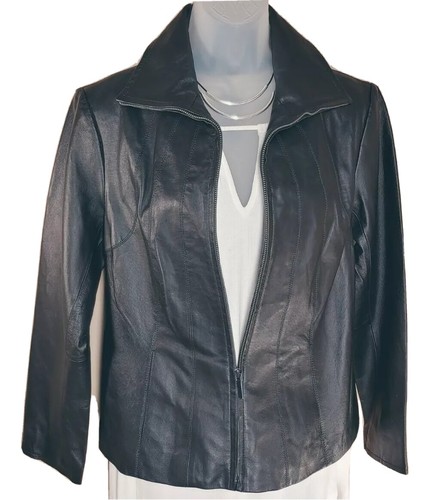 Leather Jacket Petite Medium 