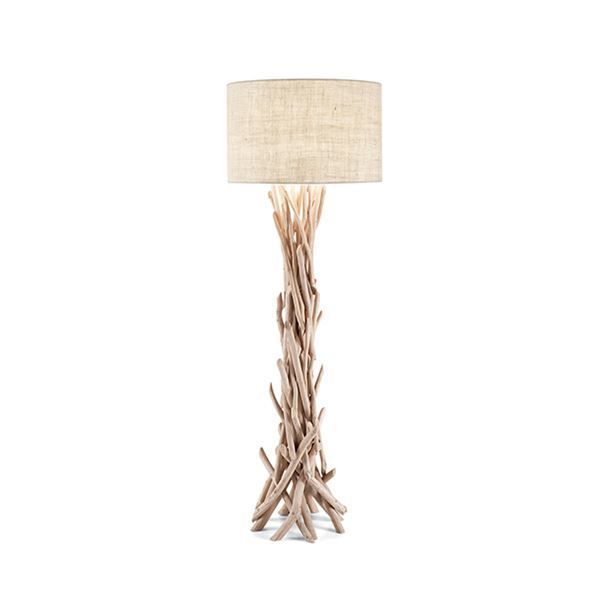IDEAL LUX DRIFTWOOD PT1, piantana rustica lampada da terra in legno 1 luce