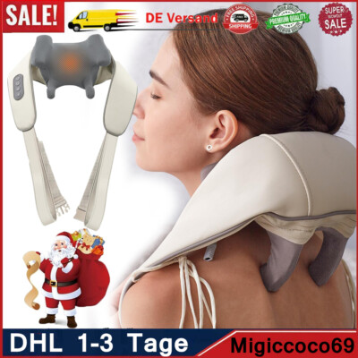 Neck & Shoulder Massager Electric Deep Tissue 3D Kneading Massage Soothing Head