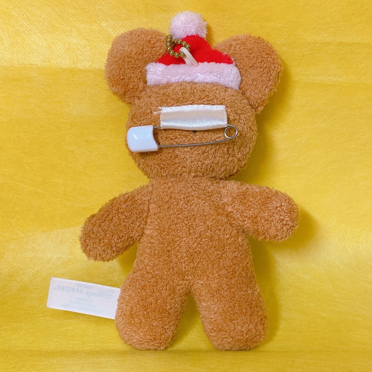 Mickey Mouse 2012 Gingerbread Plush Doll Keychain Santa Hat Tokyo