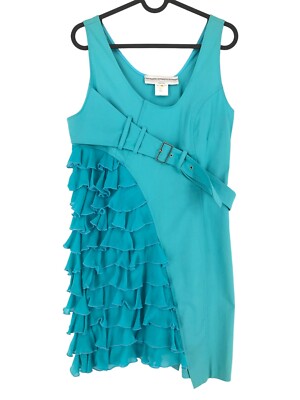 CRISTINAEFFE Women Sleeveless Blue Dress Size 44