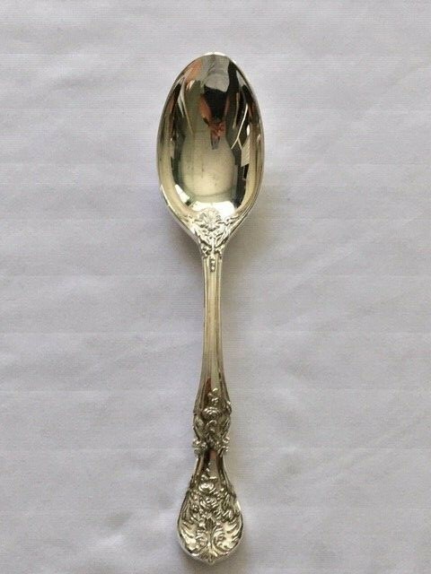ROGERS CHINA SILVER PLATED SOUP DINNER SPOON FRENCH ROSE FLATWARE 7