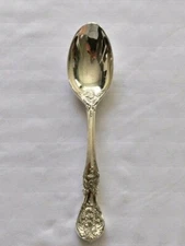 F.B. ROGERS CHINA SILVER PLATED SOUP DINNER SPOON  FRENCH ROSE FLATWARE 7"