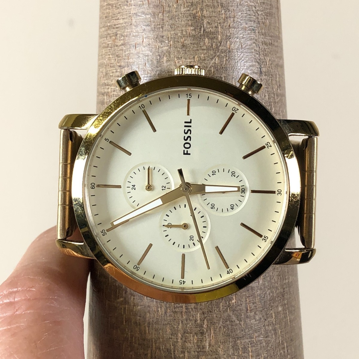 Watch Fossil Uhren Herren Gold Gold Fossil Uhr Viereckig