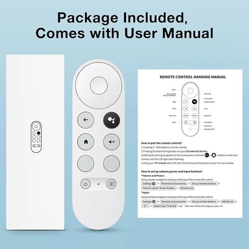 For G9N9N Voice Remote Control Replacement For Google Chromecast 4K Google TV - Picture 15 of 22