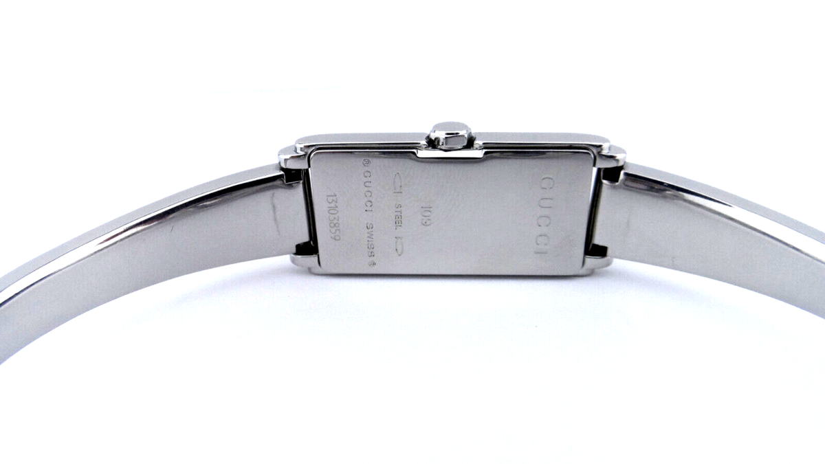 GUCCI 109 Series Diamond Black Dial Stainless Steel Ladies Watch