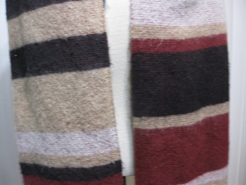 Long Wool Blend Shawl Wrap Earth Colors Soft Browns Pinks - Bild 8 von 11
