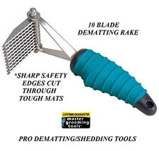 Master Grooming Tools DEMATTING RAKE 10 Razor Sharp Safety Blade MATBREAKER Tool