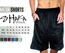 Shaka Wear Mens Mesh Basketball Shorts Free Shipping Any Color Size SM-5X