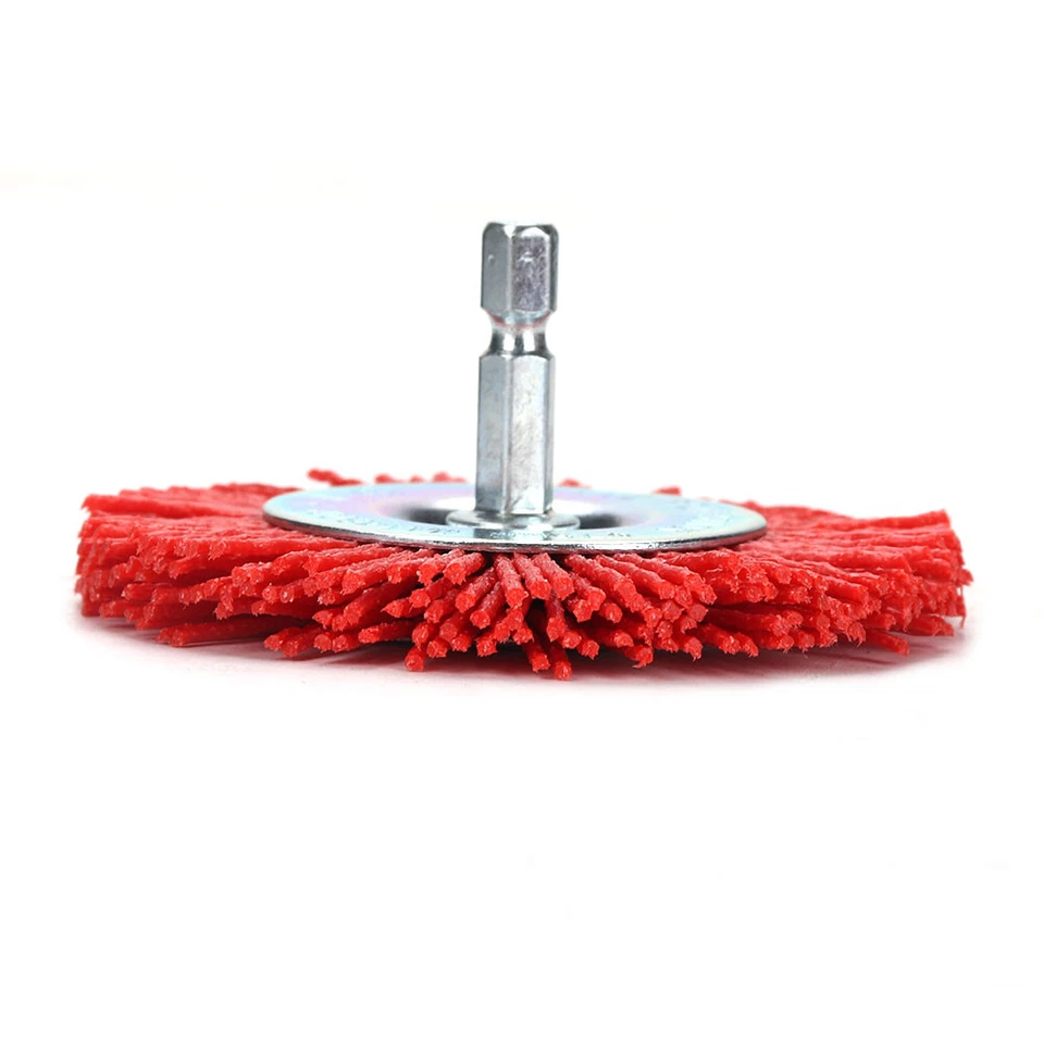 75mm Nylon Abrasive Filament Brush With 1/4'' Shank For Rotary Tool 120/240 Grit - Image 3 of 4