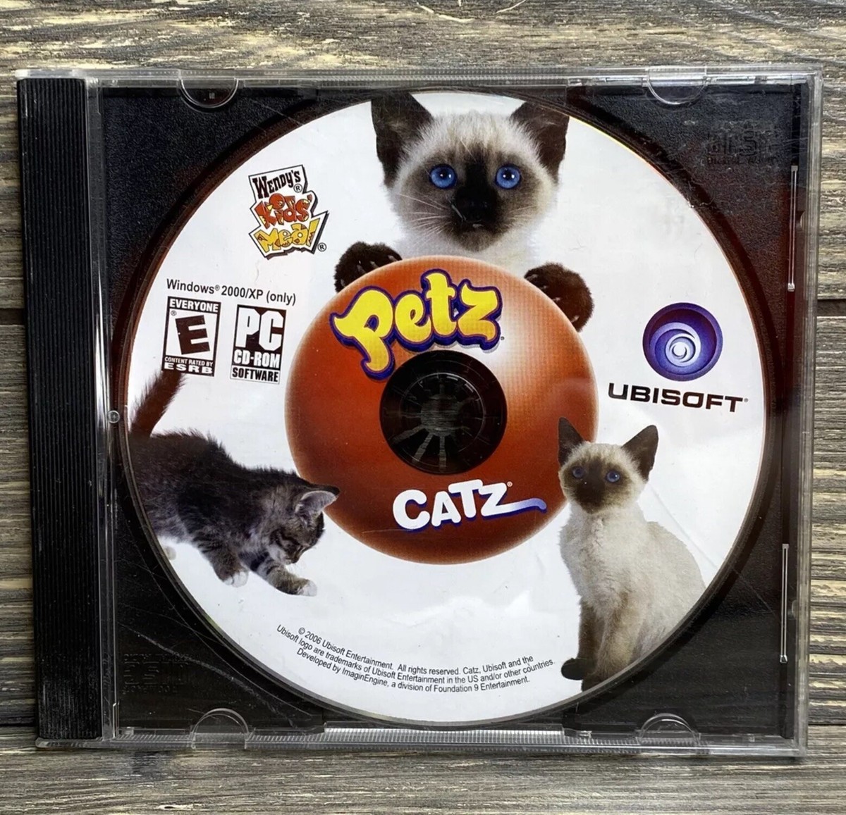 Wendys Kids Meal 2006 Petz Catz CD ROM Computer Game Windows 2000