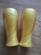 2 Coca Cola Mc Donald&acute;s Gl&auml;ser von 2018 Sammelgl&auml;ser Gold guter Zustand