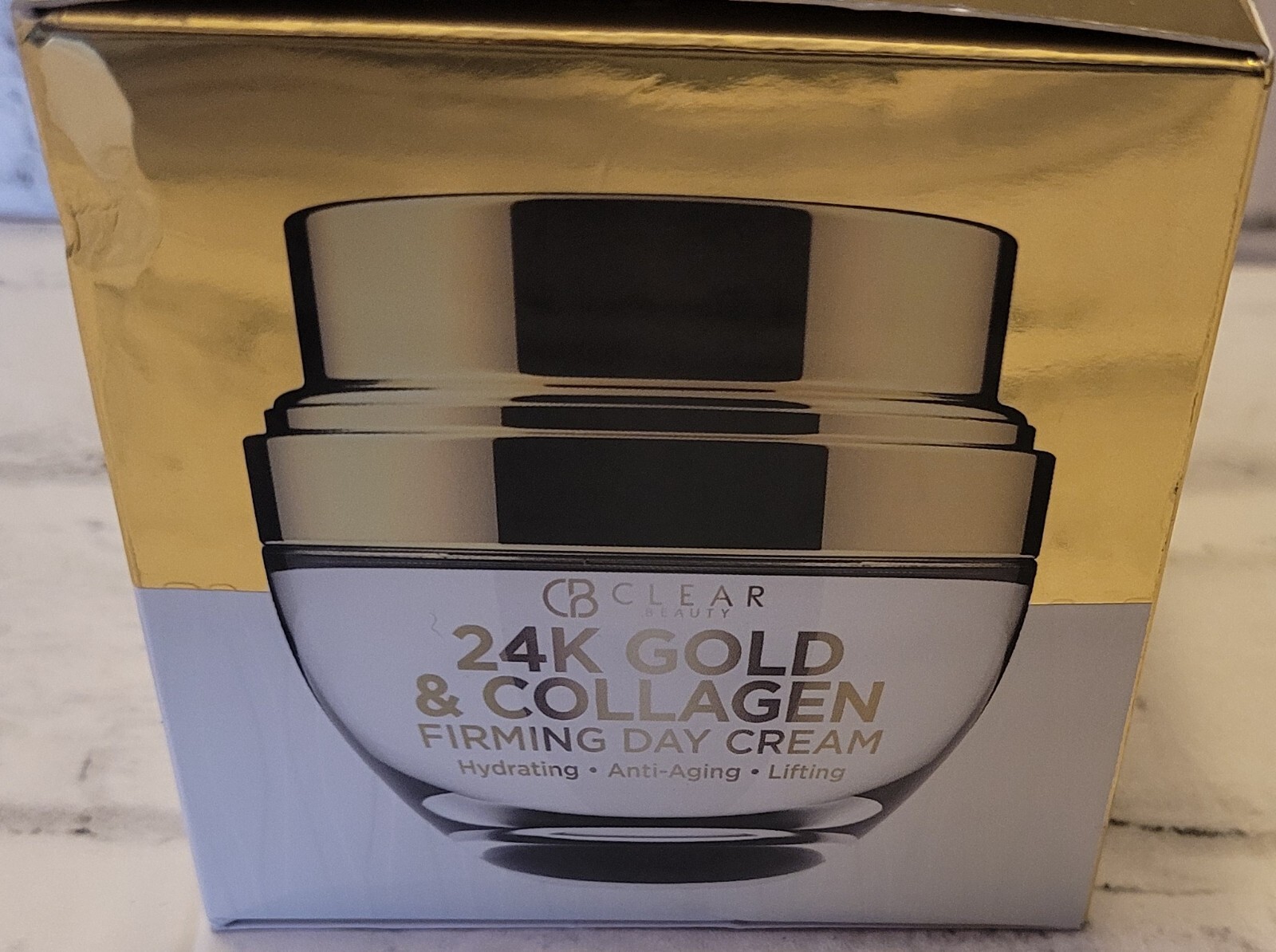 Clair Beauty 24k Gold and Collagen Firming Day Cream 1.69 Oz / 50 Ml