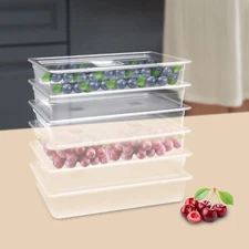 6 Pack Commercial Food Pans with Lids For Hotel Buffet Restuarant Food Storage