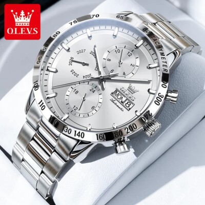 OLEVS Men's Automatic Mechanical Watch Waterproof Luxury Wristwatch Gift