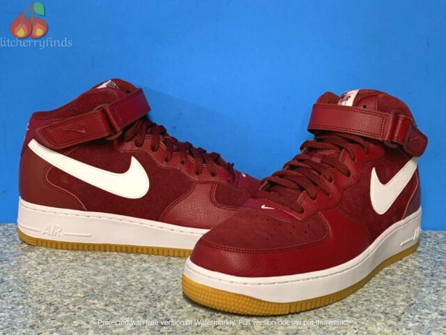 nike air force 1 mid 07 red white