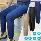 Mens Work Cargo Pants, Stretch Cotton Elastic Waist Trousers, Ankle cuff