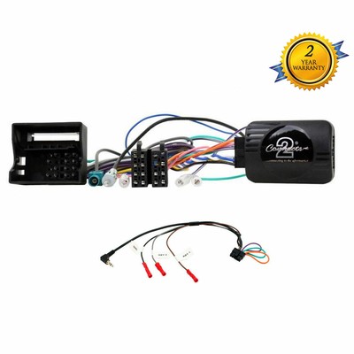 Cd Estéreo Fascia Surround KIT /& volante Tallo Adaptador De Cableado Para VW Passat