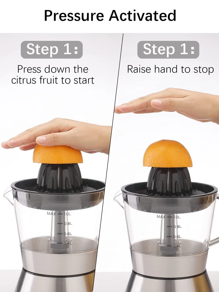 Electric Citrus Juicer Orange Juicer with Pulp Control Filter Lemon Squeezer ... - Image 4 of 4