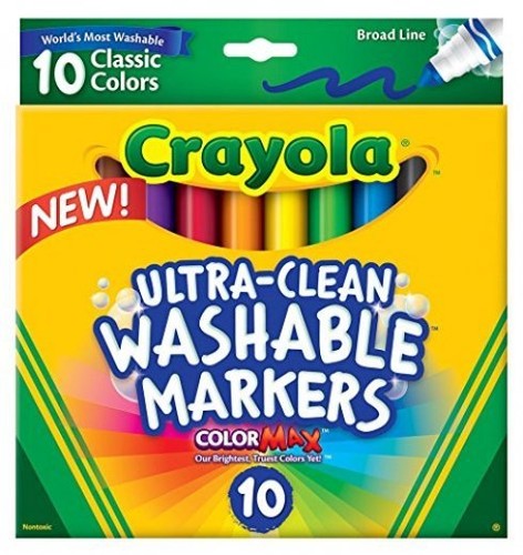 crayola markers metallic, glitter, pip-squeaks, washable