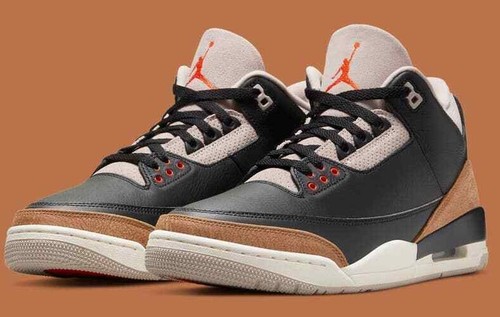 Nike Air Jordan 3 Retro Black Tan Mens US 10-11 CT8532 008 Basketball NEW ☑️