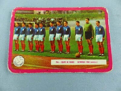 SPRINT MIRROR football card TEAM OF FRANCE OLYMPIQUE # 76 circa 1960 ORIGINAL