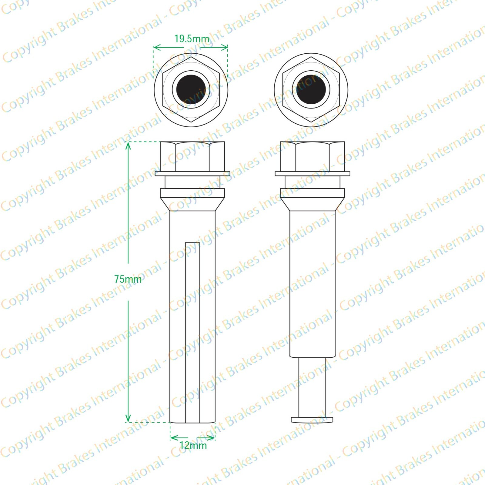 FRONT BRAKE CALIPER SLIDER PIN BOLTS KIT FITS KIA SORENTO 1520 2.2