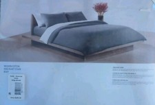 NEW Calvin Klein Modern Cotton King Bedding Duvet Cover Charcoal Gray
