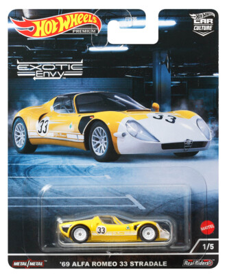 Alfa Romeo 33 Stradale Exotic Envy 2022 Car Culture 1:64 Hot Wheels HCJ91 FPY86