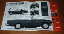 1965 Sunbeam Tiger Mki Spec Sheet Brochure Poster Info Photo 65 64 66 67 68 Mk-i 1965 Sunbeam Tiger Mki Spec Sheet Brochure Poster Info Photo 65 64 66 67 68 Mk-i
