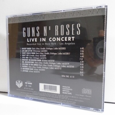 GUNS N' ROSES LIVE IN CONCERT BRAZIL 1996 FIRST PRESS CD STAR BOX