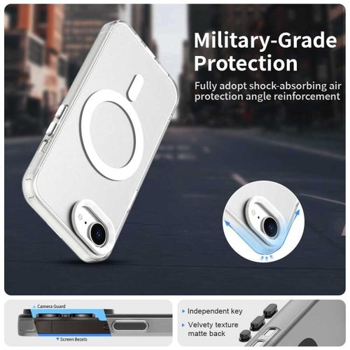 Cover Per iPhone 16e Candy Magsafe PC Hybrid TPU Custodia per telefono BIANCO - Foto 6 di 6