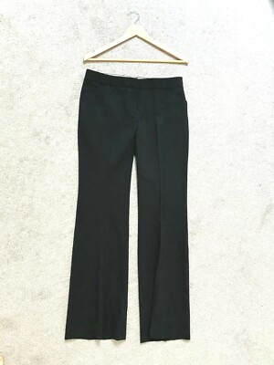 ELIE TAHARI Black Dress Pants sz 8 Straight Leg Flowy 95% WOOL Great Drape  | eBay