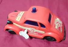 FIRE DEPT. POMPIERI VIGILI FUOCO MACCHINA AUTO Molla Vintage NON FUNZIONANTE