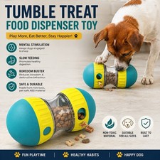 Interactive Dog Treat Dispensing Toy, Slow Feeder, Green ABS, For S/M/L Dogs