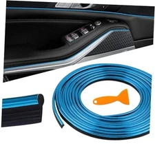 Car Interior Moulding Trim Strips, 33Ft/10M Universal Electroplating Blue