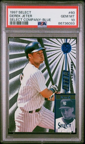 1997 PINNACLE SELECT COMPANY ETCHED FOIL PARALLEL#60 DEREK JETER PSA 10 GEM MINT