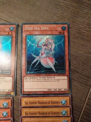 Yugioh Tiefseetaucher 1.A. RA03 Super Rare + Deep Sea Diva SCR+ 14 Seeschlange