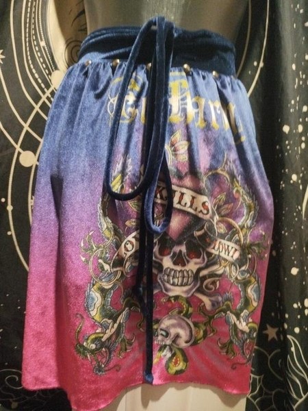 Women Ed Hardy Skirt Pink Velvet 34 / XS / 42
