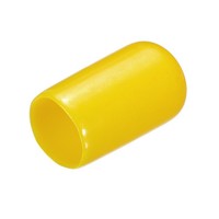 25 StüCk Gummi-Endkappen 9Mm Id Pvc Vinyl Runde Endkappenabdeckung Gelb