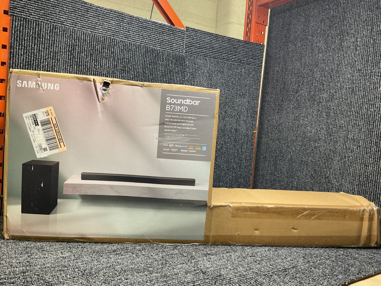 Samsung 5.1ch. Soundbar Bass Boost & Wireless Sub 220W DTS Virtual:X  HW-B73MD