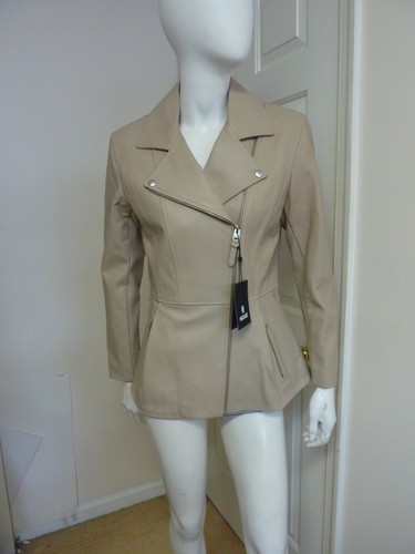 MACKAGE Day Leather Jacket in Beige  Size:M   $1090 NWT