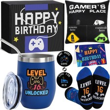 16 Year Old Boy Birthday Gift Ideas, Funny Gamer Birthday Gift Set for 16th B...