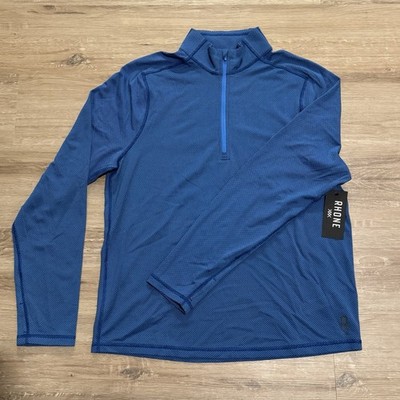 Rhone Glacier 1/4 Zip Super Sonic Blue Men s M Session NWT Golf Lightweight