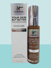 IT COSMETICS YOUR SKIN BUT BETTER FOUNDATION SKINCARE DEEP WARM 60 NWB 1 OZ