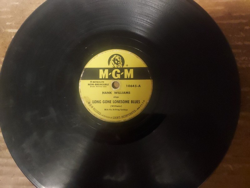 1950 MGM 78/HANK WILLIAMS w. His Drifting Cowboys..